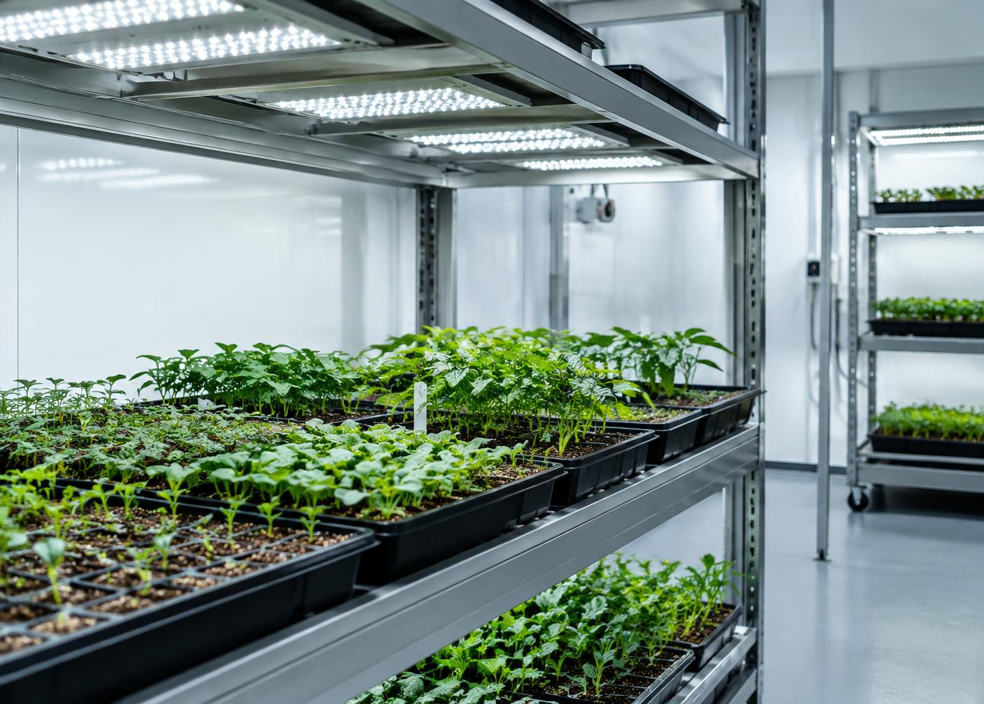 Propagation & Research cultivated under commercial LED grow lights